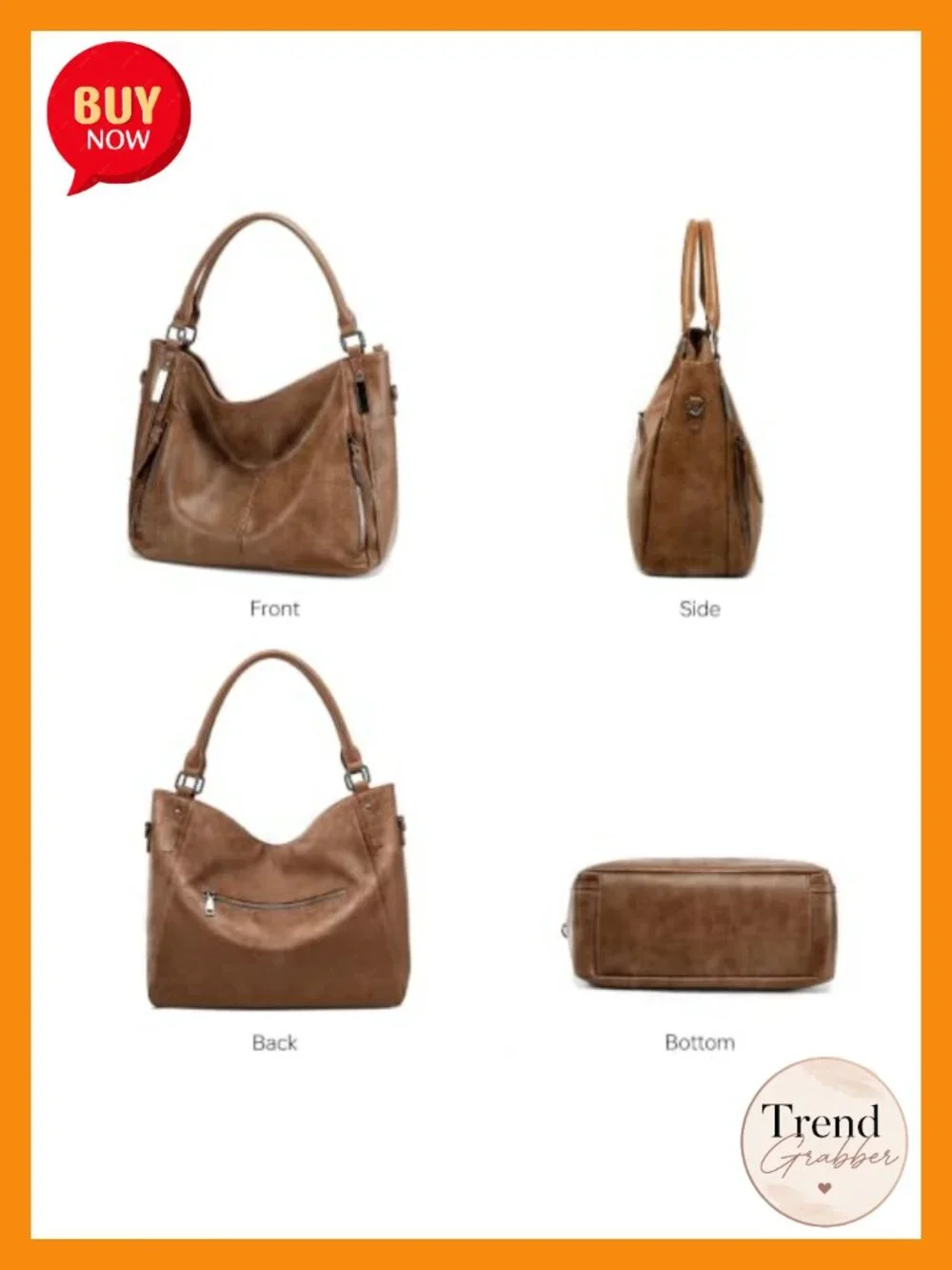 2 Piece Work Hobo Tote Laptop Crossbody Bag with Clutch Wallet